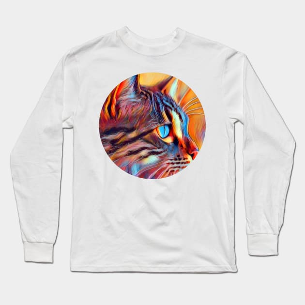 Curled Up mycat, revolution for cats Long Sleeve T-Shirt by GoranDesign